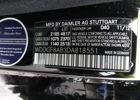 2013 Mercedes-Benz C 300 Sport 4Matic z USA, uszkodzony, nr VIN WDDGF8AB3DA818551